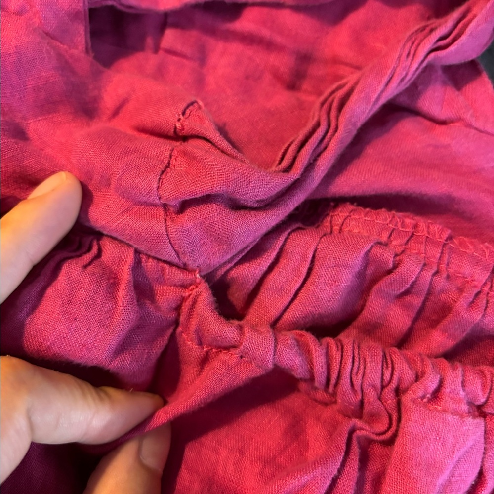 Hot pink linen dress size small - Picture 4 of 7